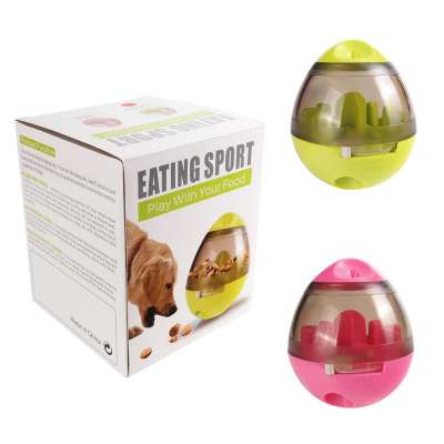 Ready to ship Pet Cat Dog Leaking Food Tumbler Shaking Toy Pet Funny Puzzle Dog Self Feeding Toy Puppy Play Bowl Feeder