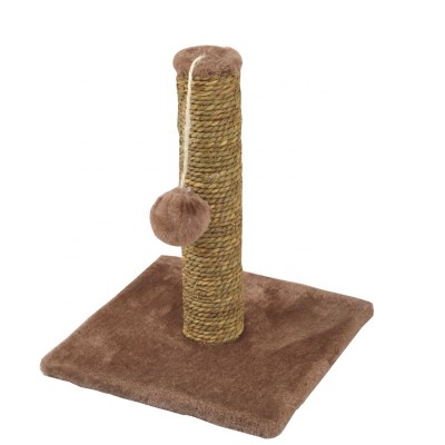 Small beige brown pink Pet toys diy sisal cat scratcher post cat scratching pole tree